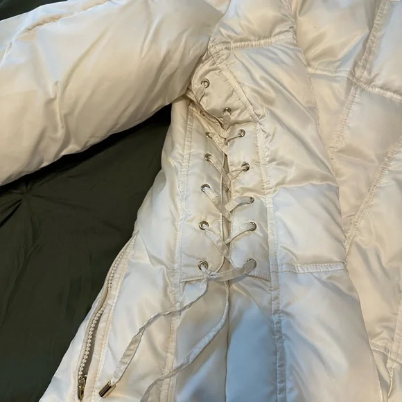 Betsey Johnson Ivory Puffer Coat - Picture 13 of 16